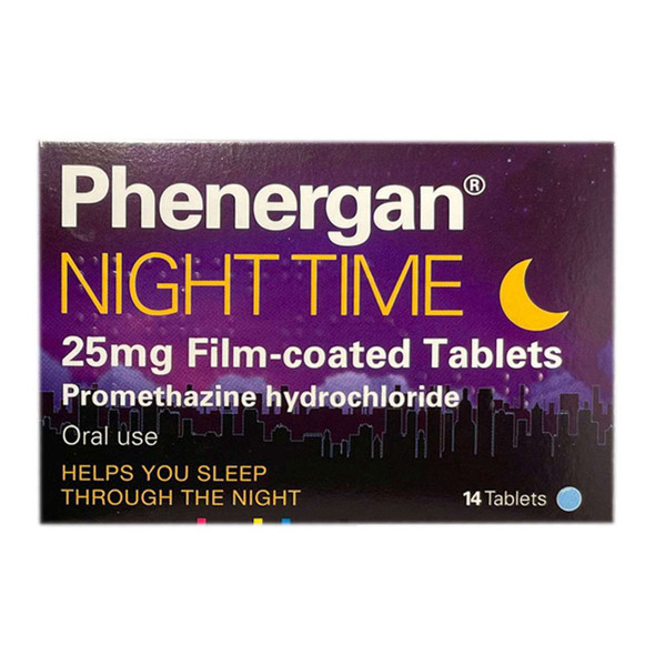 Phenergan Night Time 25mg 14 Tablets