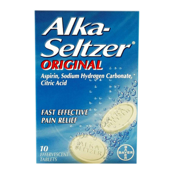 Alka Seltzer Original Aspirin 10 Effervescent Tablets