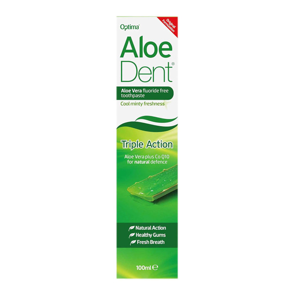 AloeDent Triple Action Fluoride Free Toothpaste 100ml