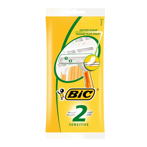 BIC 2 Sensitive Twin Blade Shaver for Sensitive Skin 10 Pack