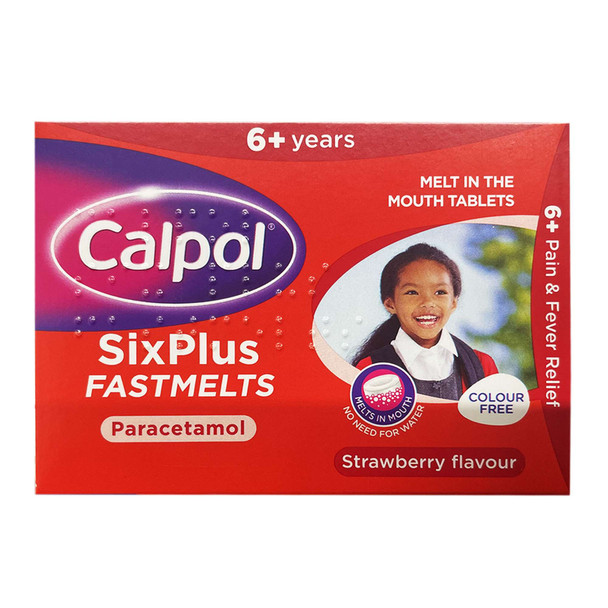 Calpol SixPlus Fastmelts Strawberry Flavour 12 Pack