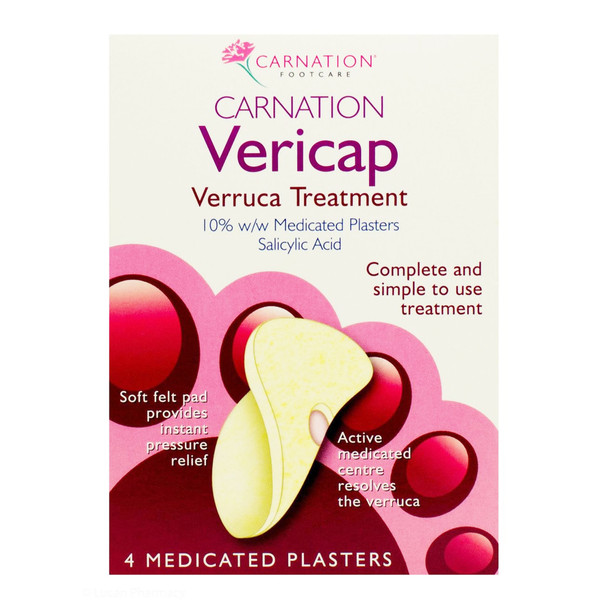 Carnation Verruca Caps Salicylic Acid 10% Treatment