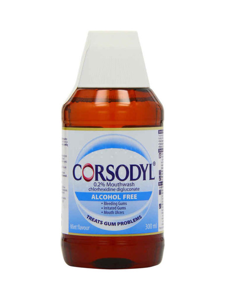 Corsodyl Mint Alcohol Free Mouthwash 300ml