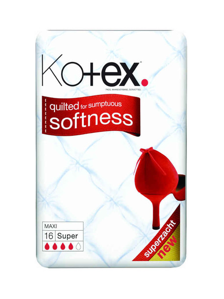 Kotex Maxi Super Pads 16 Pack