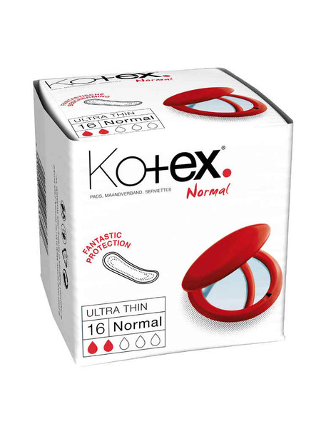 Kotex Ultra Thin Normal Pads 16 Pack