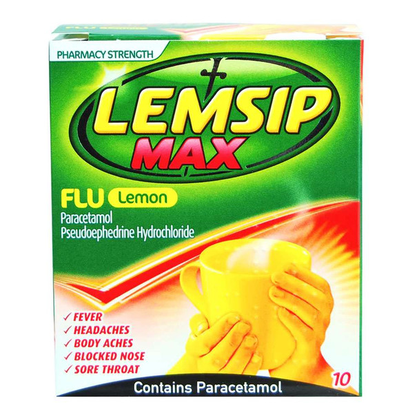 Lemsip Max Flu Lemon 10 Sachets