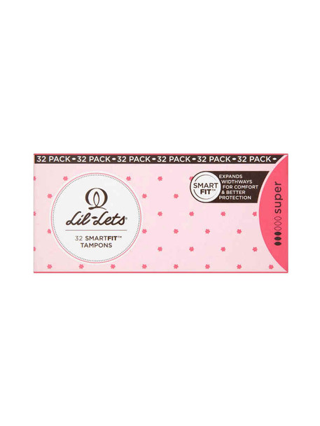 Lil-Lets SmartFit Super Tampons without Applicator 32 Pack