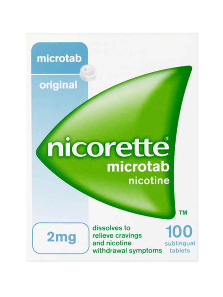 Nicorette 2mg Microtab 100 Sublingual Tablets