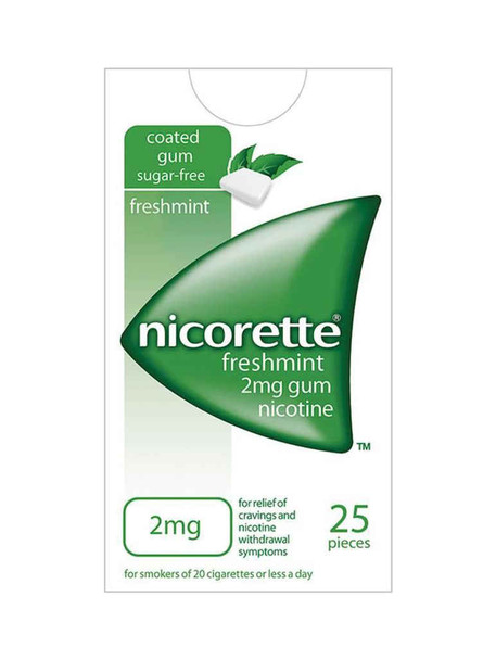 Nicorette Freshmint 2mg Gum 25 Pack