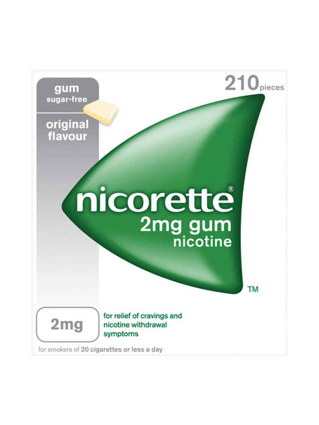 Nicorette Original 2mg Gum 210 Pack