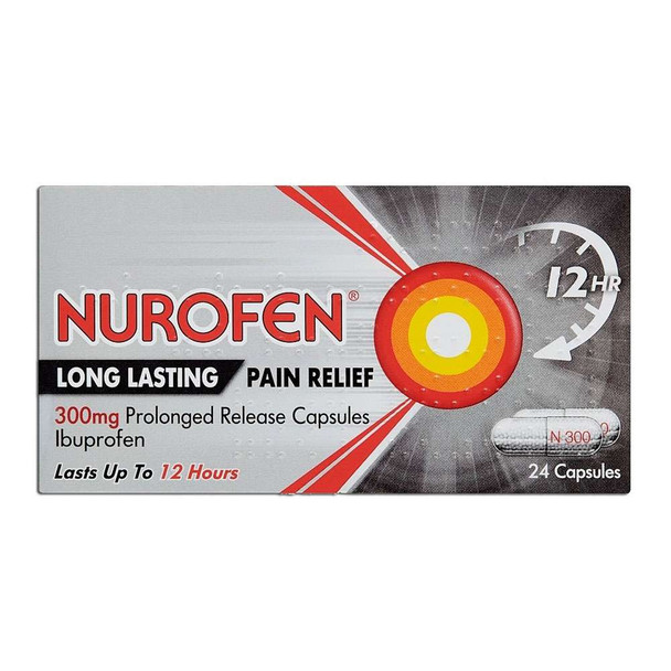Nurofen Long Lasting Pain Relief 300mg 24 Capsules