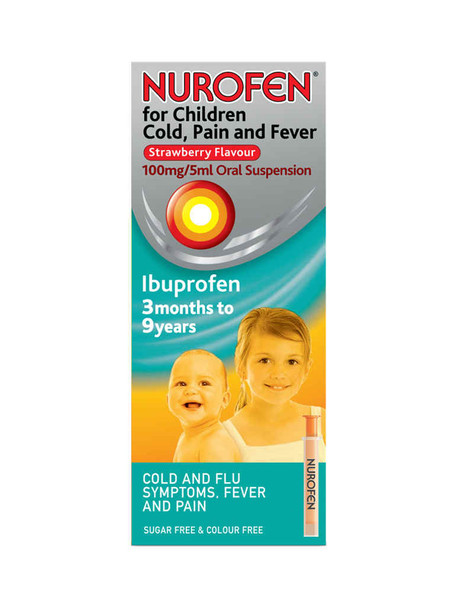 Nurofen Cold and Flu Strawberry Suspension CF & SF 100ml