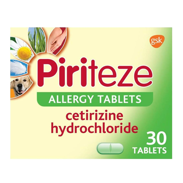 Piriteze Allergy Cetirizine Tablets 30