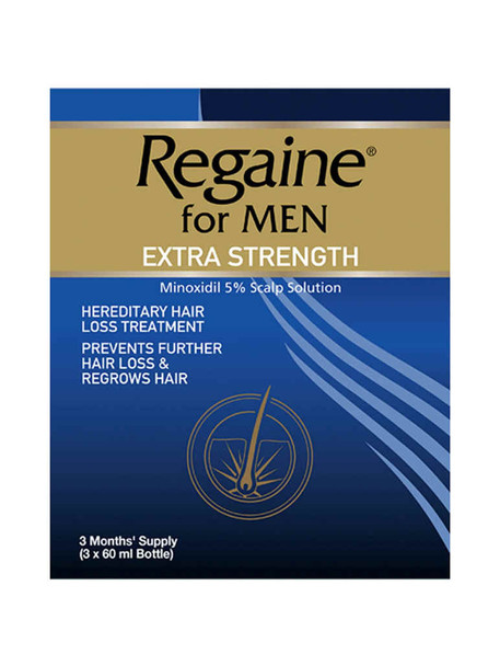 Regaine for Men Extra Strength Scalp Solution 3 x 60ml