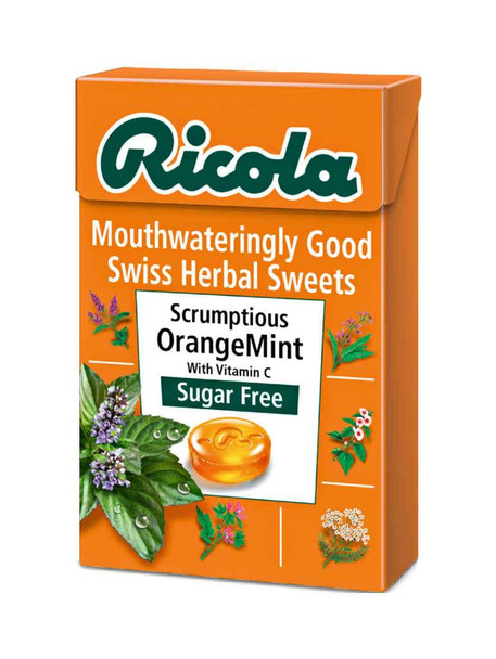 Ricola Orange Mint Sugar-Free Swiss Herb Drops 45g