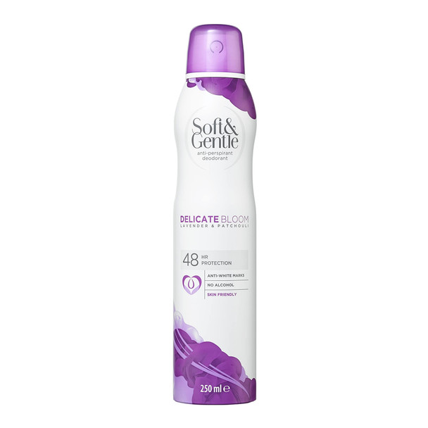 Soft & Gentle Lavender & Patchouli Deodorant Aerosol 250ml