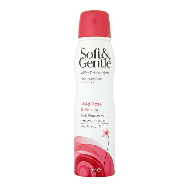 Soft & Gentle Wild Rose and Vanilla Deodorant Aerosol -150ml