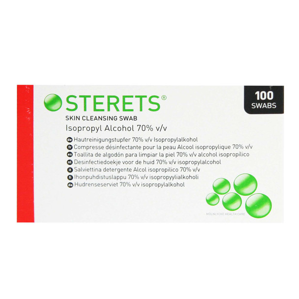 Sterets Skin Cleansing Swabs 100 Pack