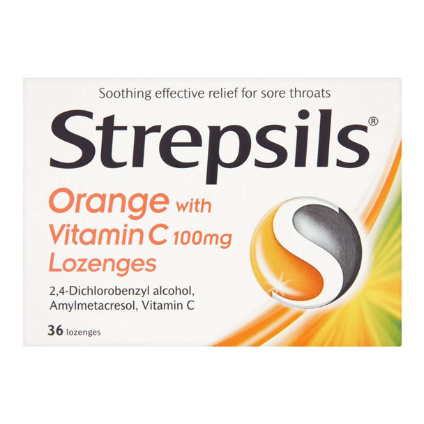 Strepsils Orange & Vitamin C 36 pack