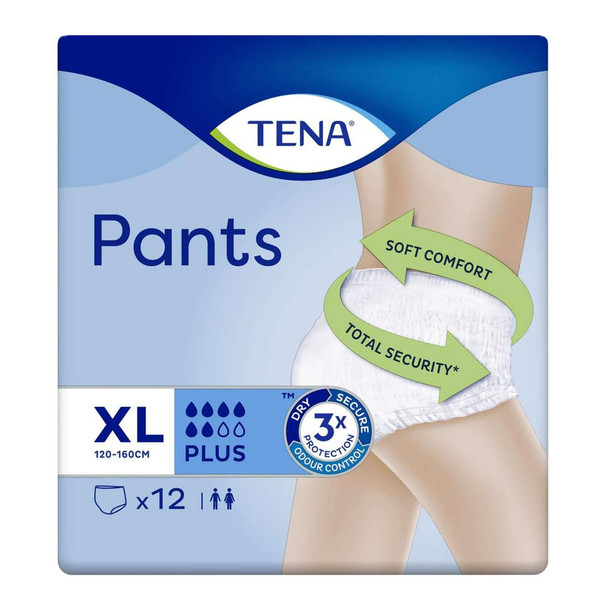 Tena Pants Extra Large Plus 12 Pants