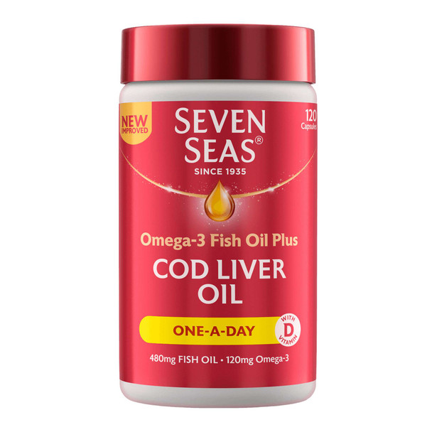 Seven Seas Pure Cod Liver Oil 120 Capsules