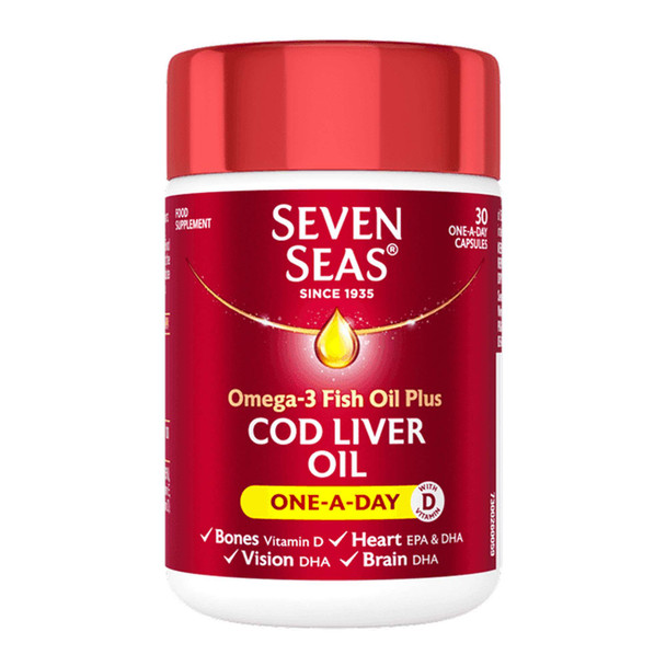 Seven Seas Pure Cod Liver Oil 30 Capsules