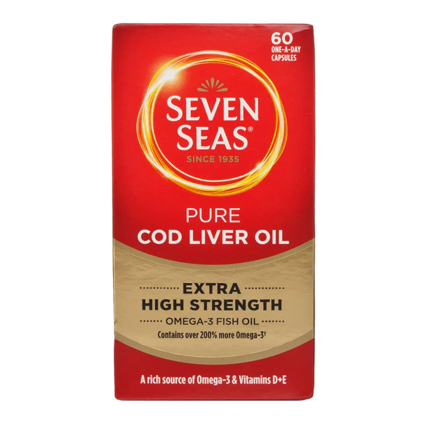 Seven Seas Pure Cod Liver Oil Extra High Strength 60 Capsules