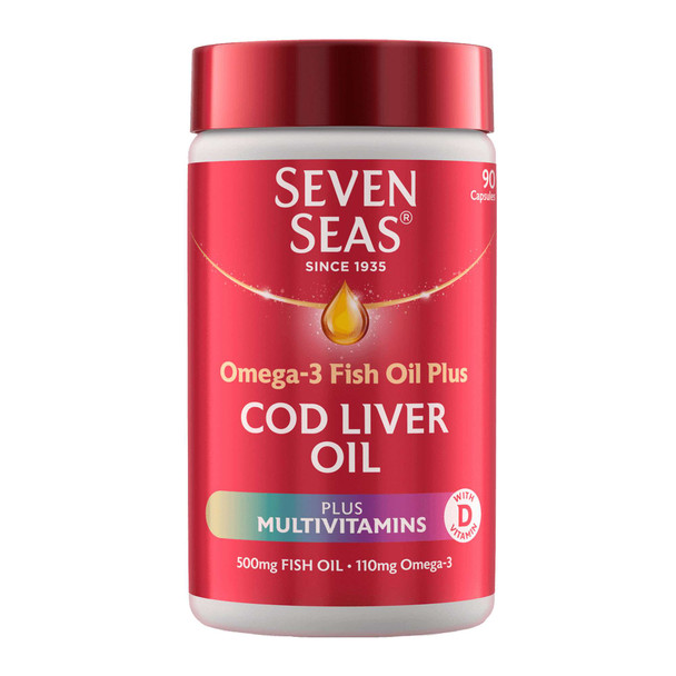 Seven Seas Pure Cod Liver Oil A-Z Multivitamins 90 Capsules