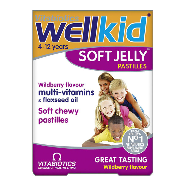 WellKid 30 Soft Jelly Wildberry Flavour Pastilles by Vitabiotics