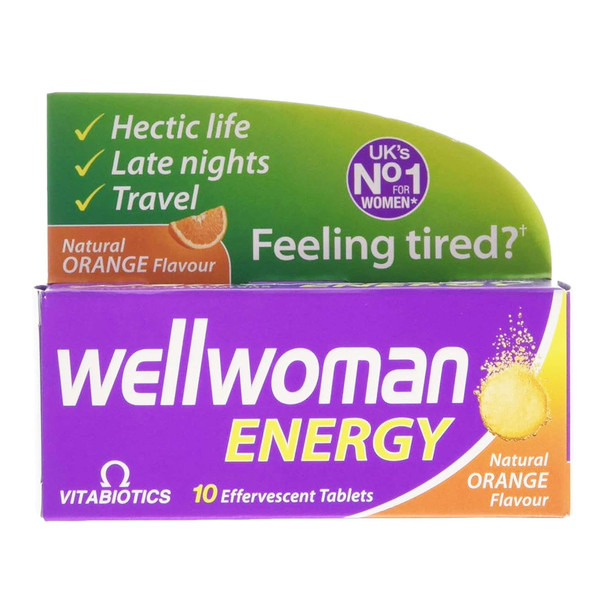 WellWoman Energy Effervescent Orange Flavour Tablets 10