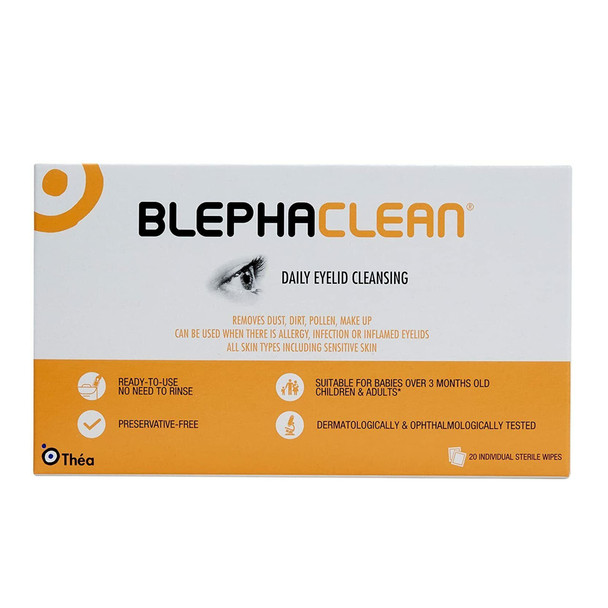 Blephaclean Eyelid Wipes 20 Pack