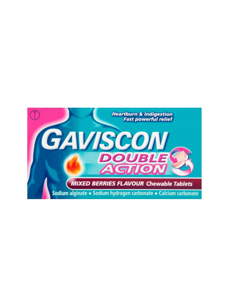 Gaviscon Double Action Mixed Berries 12 Chewable Tablets