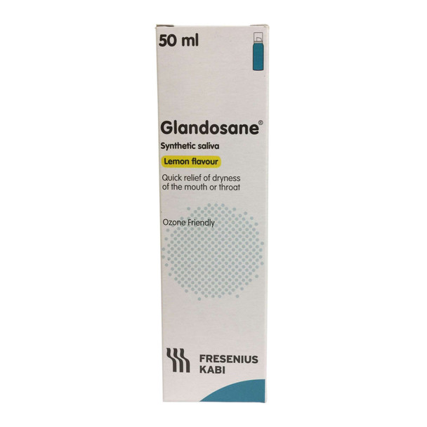 Glandosane Lemon Dry Mouth Spray for Mucositis and Xerostomia 50ml