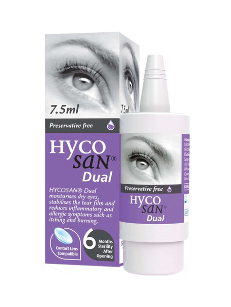 HycoSan Dual Eye Drops for Dry Eyes 7.5ml