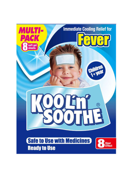 Kool N Soothe Children Fever Relief 8 Gel Sheets