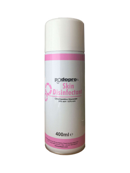 PodoPro Chlorhexidine BP 0.5% Skin Disinfectant Spray 400ml