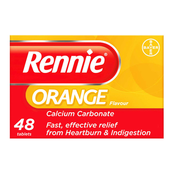 Rennie Orange Flavour 48 Tablets