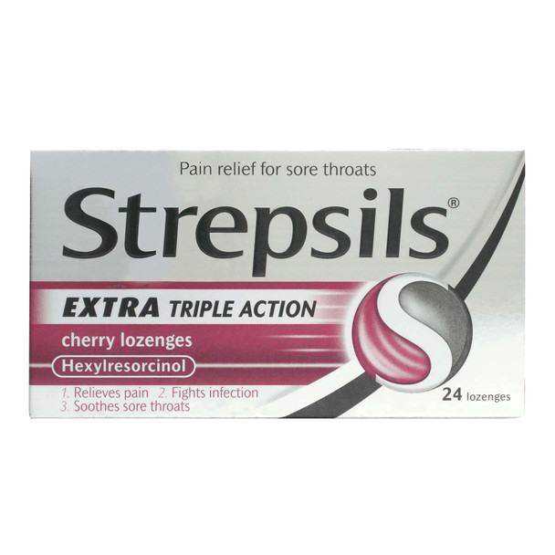Strepsils Extra Triple Action Cherry 24 pack