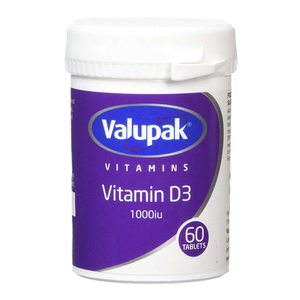 Valupak Vitamin D3 1000iu 60 Tablets