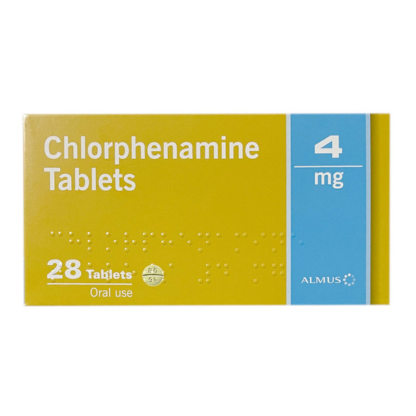 Almus Chlorphenamine 4mg 28 Tablets