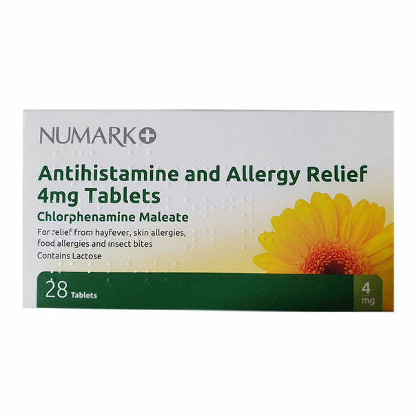 Numark Antihistamine and Allergy Relief 4mg 28 Tablets