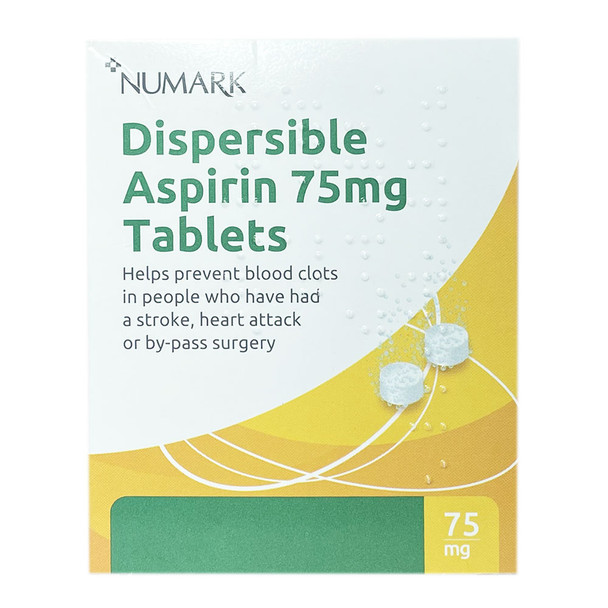 Numark Dispersible Aspirin 75mg 28 Tablets