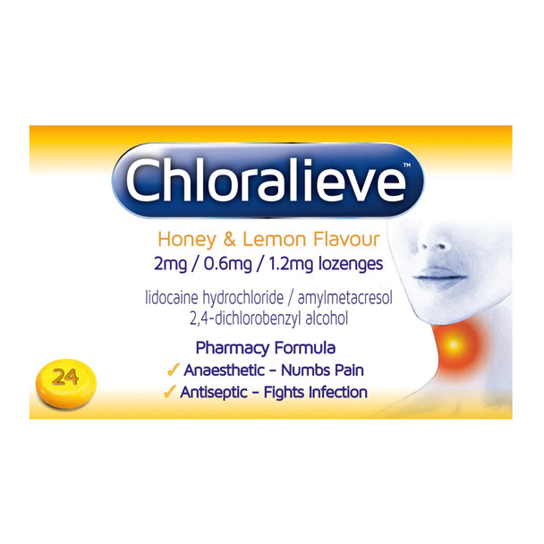 Chloralieve Honey and Lemon 24 Lozenges