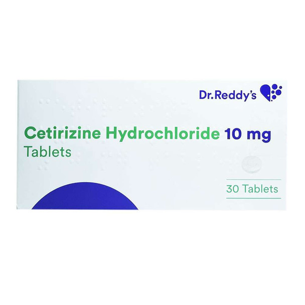 Dr Reddy's Cetirizine Hydrochloride 10mg 30 Tablets