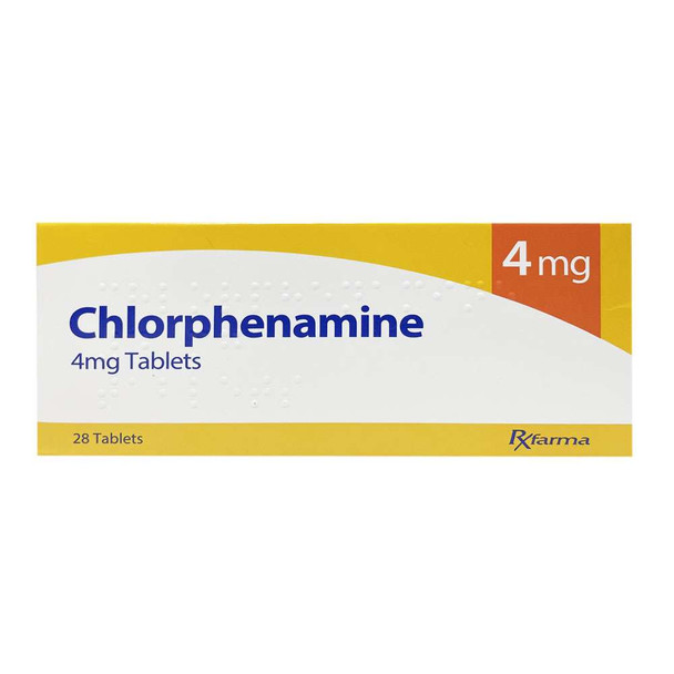 RxFarma Chlorphenamine 4mg 28 Tablets