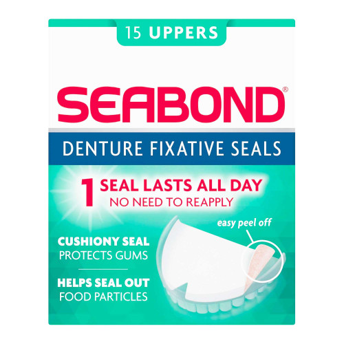 Seabond Original Denture Fixative Seals 15 Uppers withaid