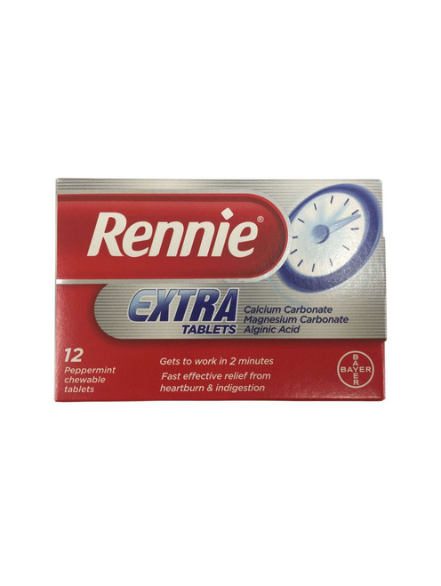 Xate Rennie Rennie Extra Peppermint Indigestion and Heartburn 12 Tablets