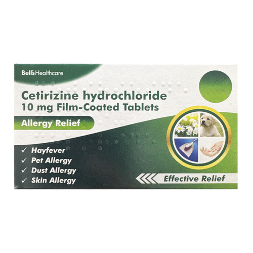 Bells 10mg Cetirizine Hydrochloride Allergy Relief 60 Tablets | withaid