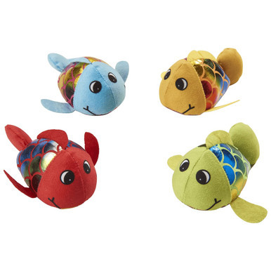 Spot Plush Jittery Fish Cat Toy, Assorted 3 in