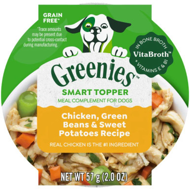 Greenies Smart Topper Wet Mix-In Topper Chicken, Green Beans & Sweet Potatoes Recipe for Dogs 2 oz